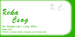 reka csog business card