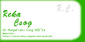 reka csog business card